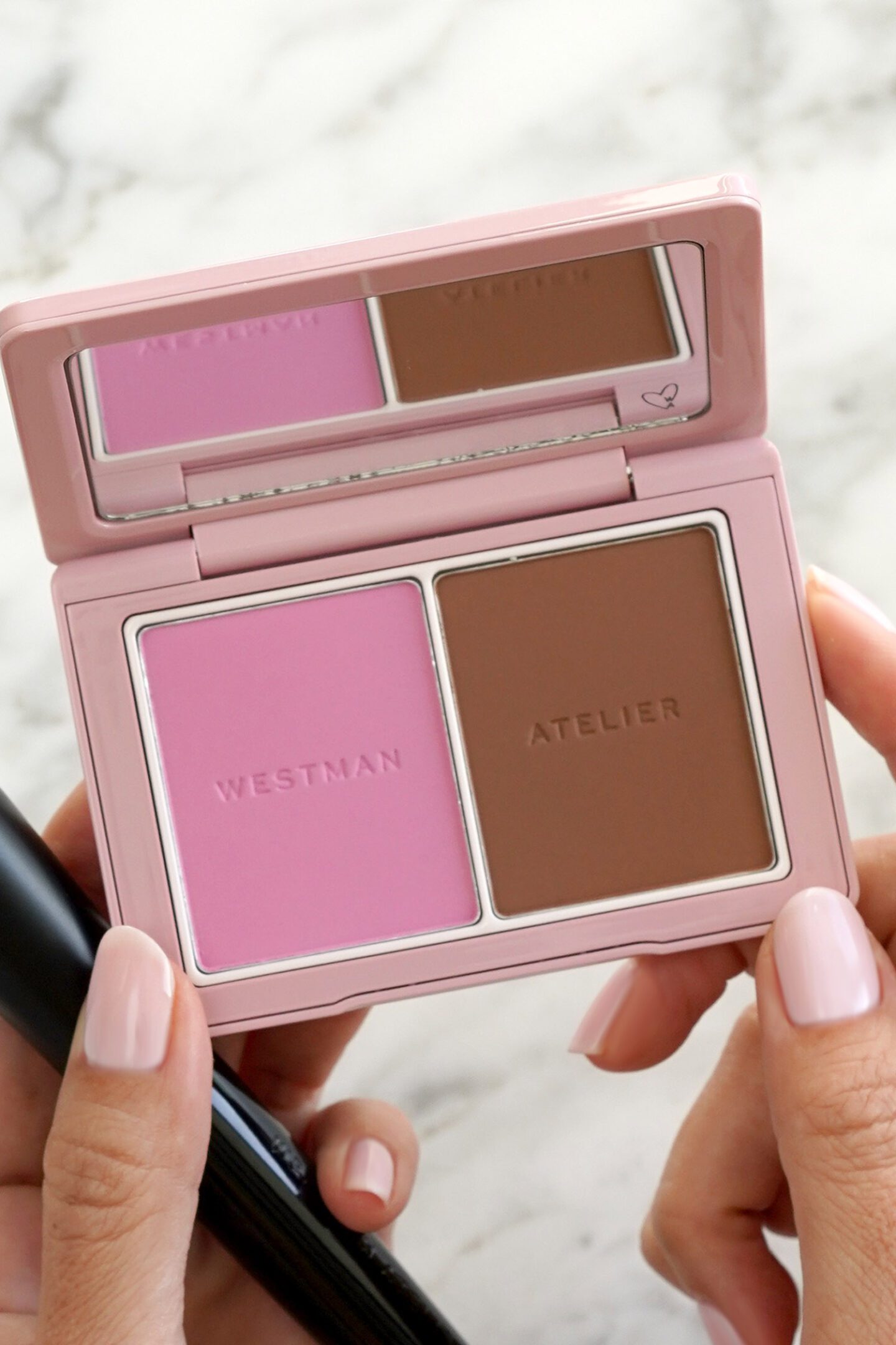 Westman Atelier Baby Cheeks + Face Trace Sculpting Powder Duo Tulle/Truffle