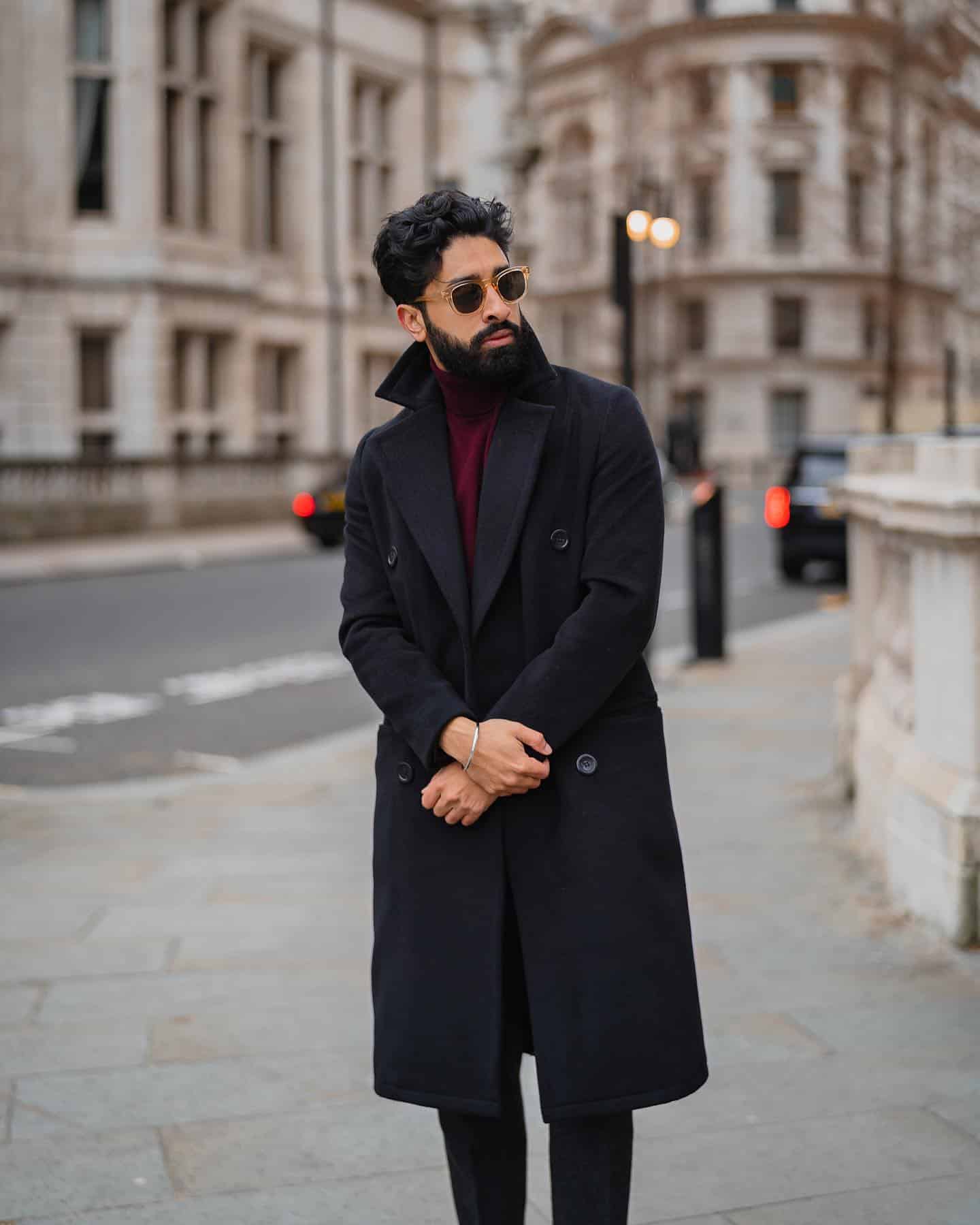 Long Coat and Roll Neck